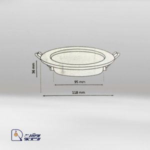 پنل بک لایت توکار آلفا 10 وات آفتو