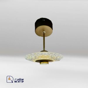چراغ آویز تک شعله کریستالی دوطرف نور آبکاری