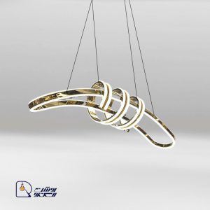 چراغ آویز پیچ طلایی