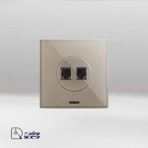 پریز تلفن دو پورت شیلد