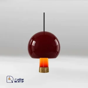 چراغ آویز دکوراتیو کروی مینیمال زرشکی